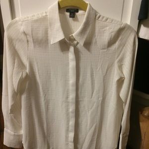Ann Taylor white button up blouse